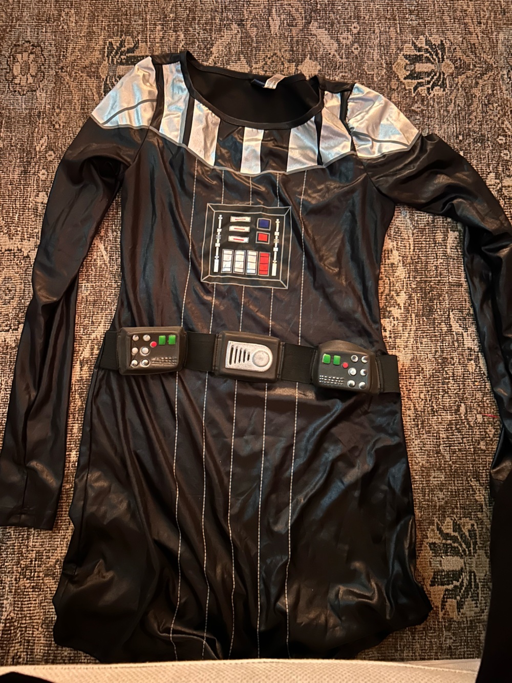 Star Wars Official Branded Darth Vader Mini Dress Costume with Utility Belt